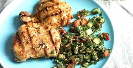 Курица на гриле с табули