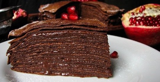 Блинный торт шоколадный