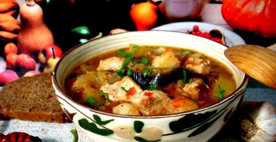 Свинина с овощами и фасолью