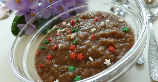 Шоколадное яблочное пюре