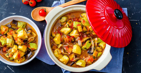 Овощное рагу с баклажанами и кабачками