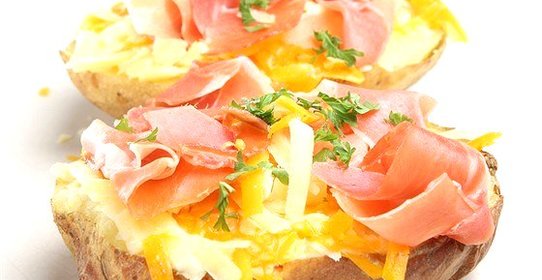 Картофель с ветчиной