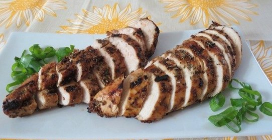 Жареная курица с бальзамическим соусом и дижонской горчицей