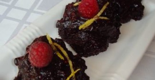 Чернично-малиновый сорбет