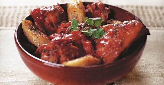 Курица с бананами по-креольски