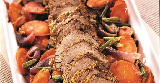 Ростбиф с корочкой из горчицы