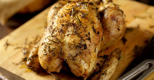 Курица запеченная на соли в духовке