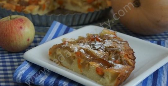 Пирог с тыквой и яблоками