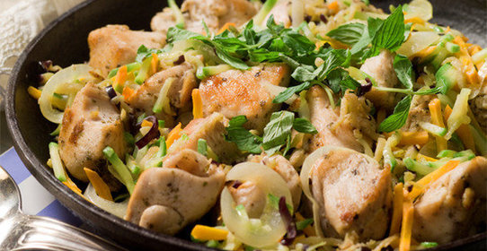 Курица с мятой и лимоном