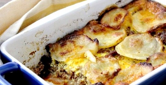 Гратен из картофеля с мясом