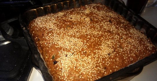 Коврижка постная фруктово-ореховая