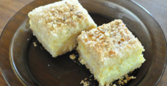 Пирог тертый с творогом