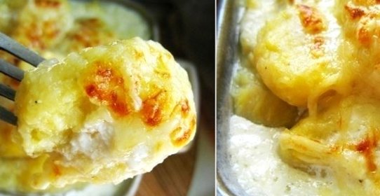 Картофель с соусом бешамель