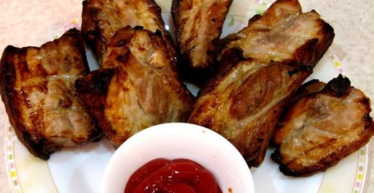 Ребрышки в медово-горчичном соусе