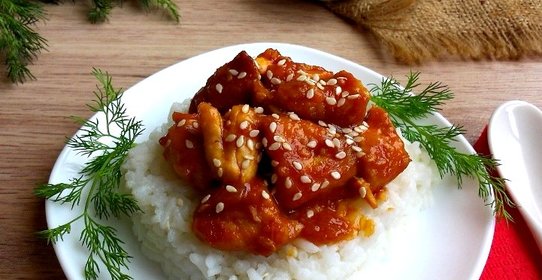 Куриная грудка в кисло-сладком соусе