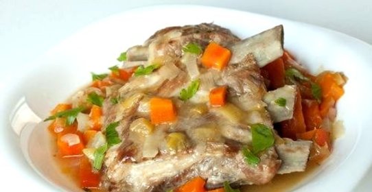 Рагу из свиных ребрышек