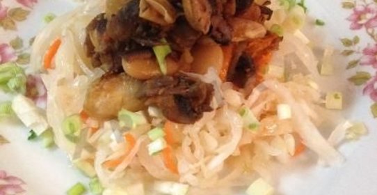 Рагу из фасоли с грибами