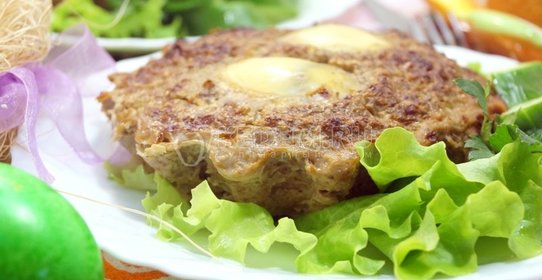 Мясное суфле с яйцом «Пасхальное»