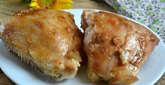 Куриные бедра с горчицей в духовке