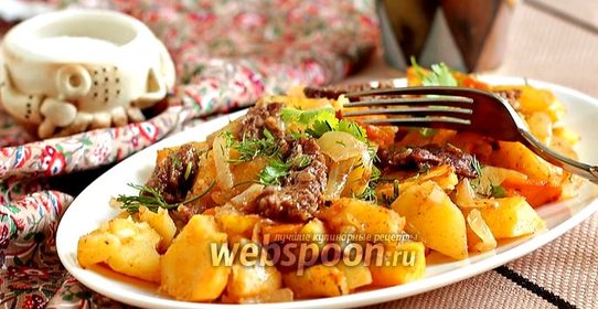 Картофель с мясом в рукаве