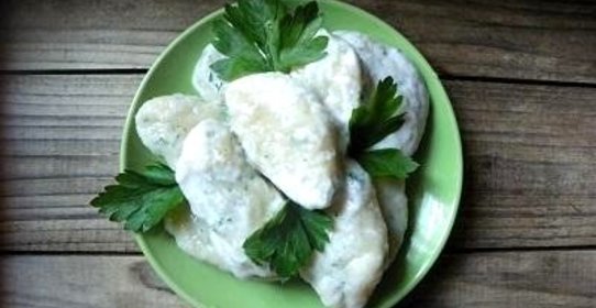 Ленивые вареники с творогом и укропом