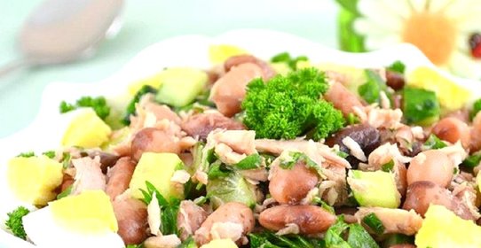 Салат с тунцом и фасолью