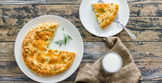 Пирог с укропом и сыром