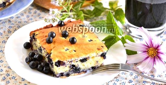 Пирог с черникой и рикоттой