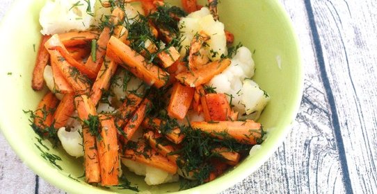 Цветная капуста с укропом