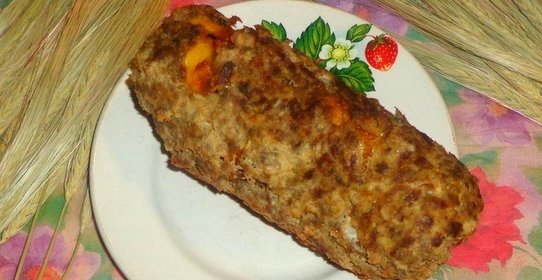 Морковно-мясной рулет