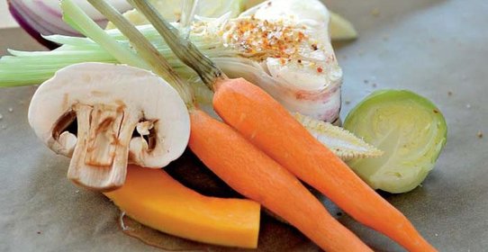 Запеченные овощи в пергаменте