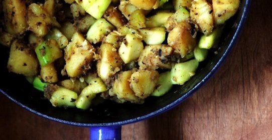 Картофель с цукини и тимьяном