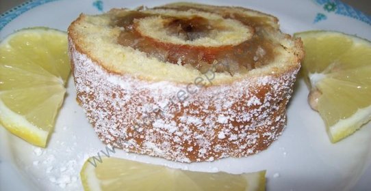 Рулет с яблоками