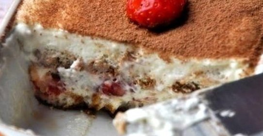 Клубничный тирамису легкий