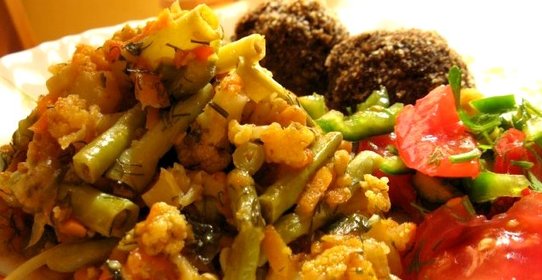 Цветная капуста с тыквой