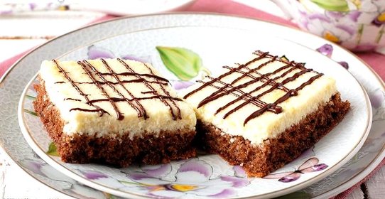 Шоколадно-творожные пирожные