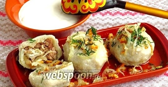 Клёцки картофельные с мясом по-белорусски