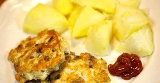 Куриные котлеты с грибами