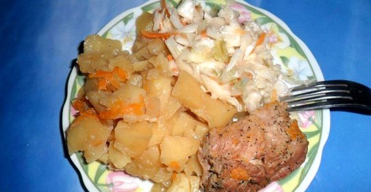 Тушеное мясо с картошкой