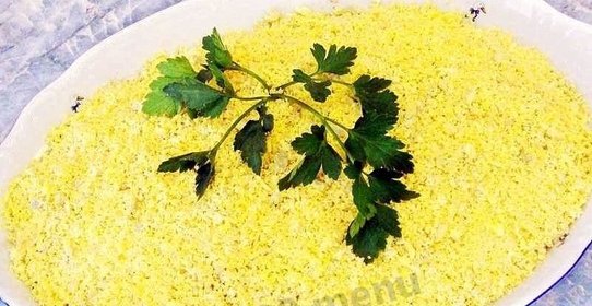 Салат Мимоза классический с консервой