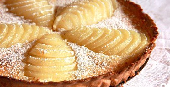 Миндальный пирог с грушами