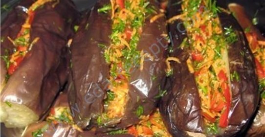 Квашеные баклажаны фаршированные овощами