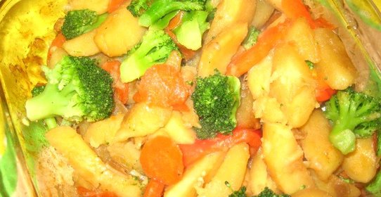 Картофель с брокколи