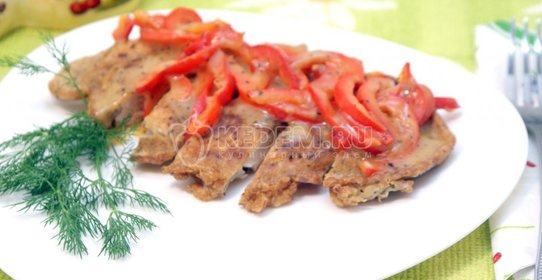 Куриная отбивная со сладким перцем