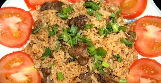 Печень с рисом