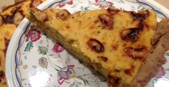 Тыквенный пирог на песочном тесте с горгонзолой