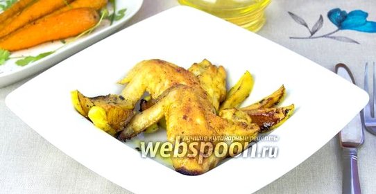 Куриные крылышки с яблоками